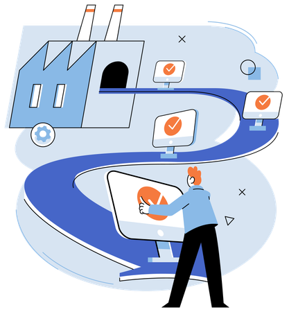 Manufacturer analyzes data to identify areas for improvement  Illustration