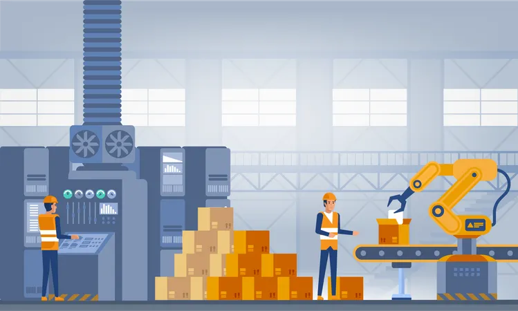Manufacturing Factory  Illustration