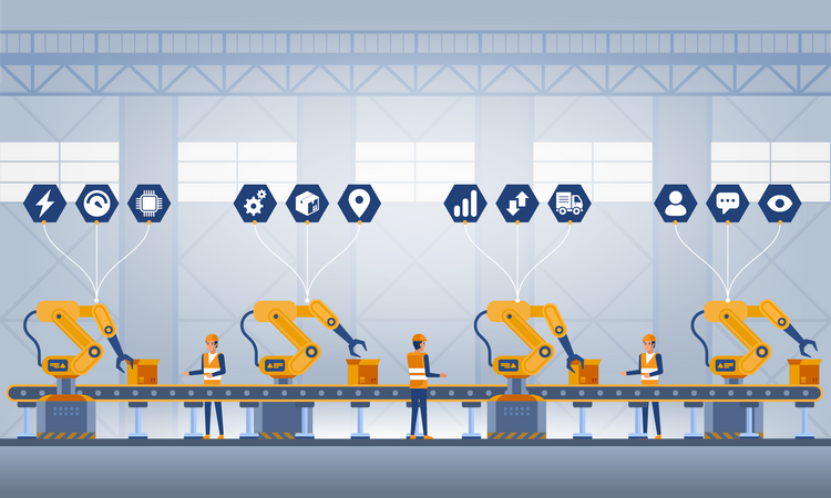 Manufacturing Factory  Illustration