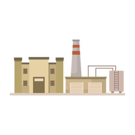 Manufacturing Plant  Illustration