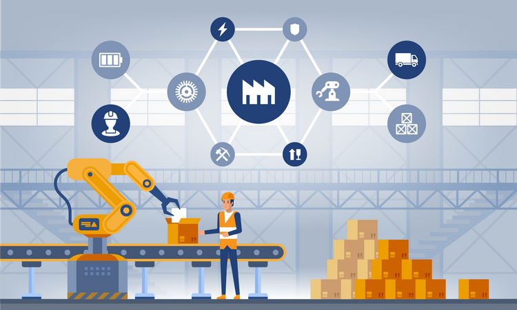 Manufacturing Plant  Illustration