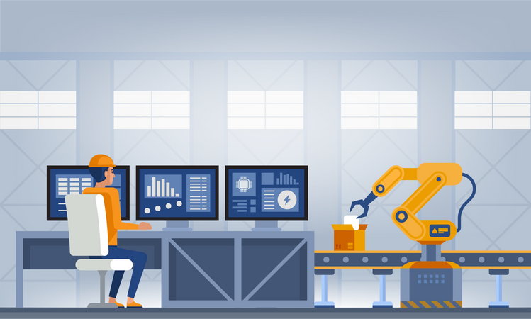 Manufacturing Robotics  Illustration