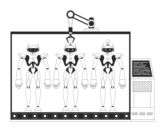 Manufacturing robots  Illustration