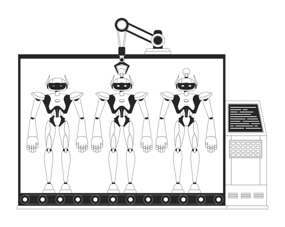 Manufacturing robots  Illustration