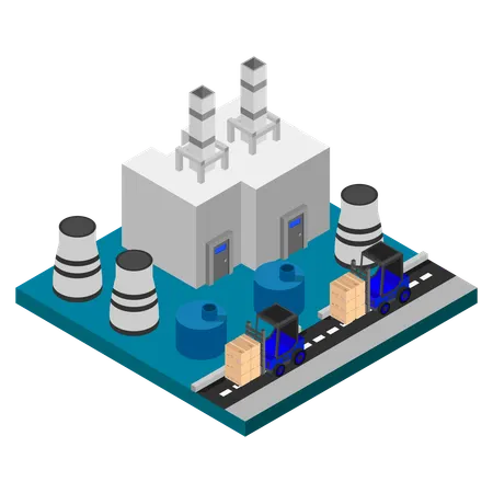 Manufacturing Unit  Illustration