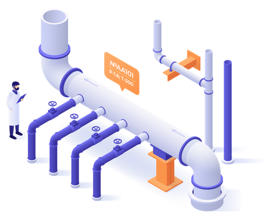 Manutenção de fábrica  Ilustração