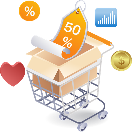 Many shopping discounts  Illustration