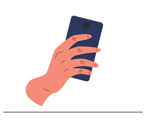 Mãos usam smartphones  Ilustração