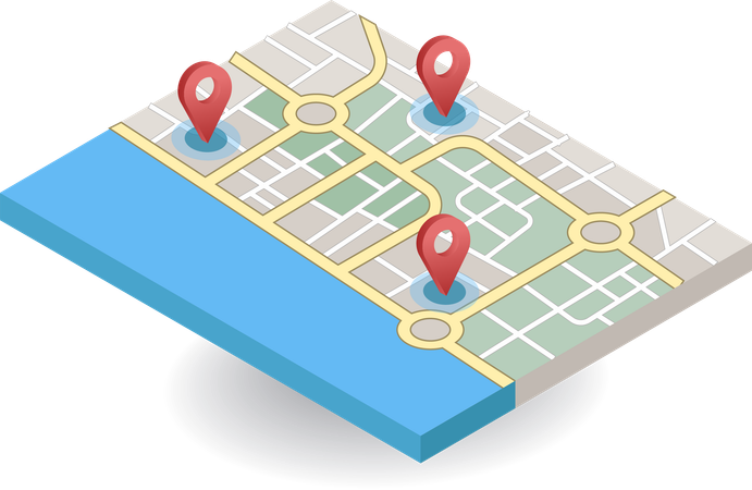 Map application looking for location    1  Illustration