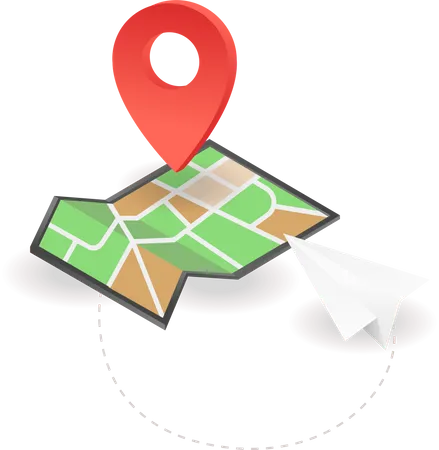 Map location pin Illustration
