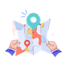free map navigation illustrations
