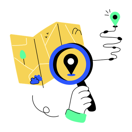 Map search  Illustration