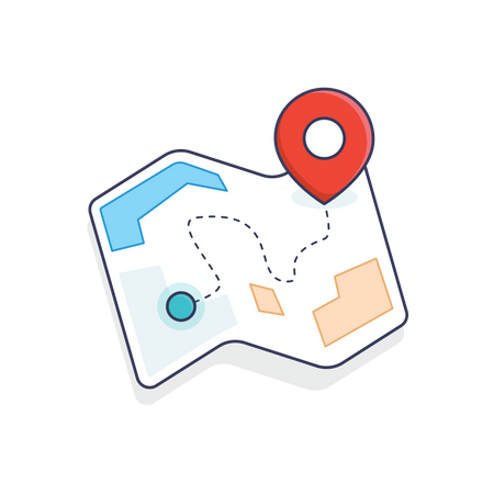 Mapa de localização  Ilustração