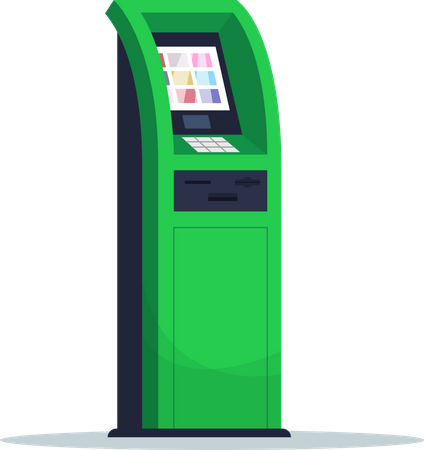 Máquina ATM  Ilustração