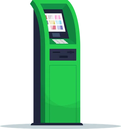 Máquina ATM  Ilustração