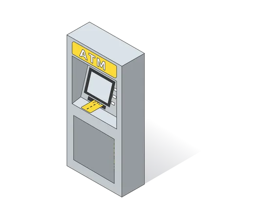 Máquina ATM  Ilustração