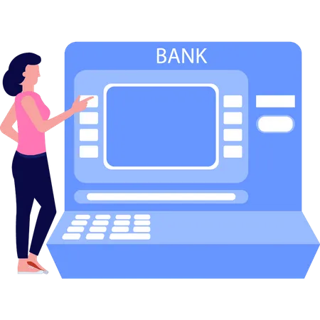 Máquina bancária  Ilustração