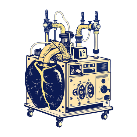 Máquina cardiopulmonar  Ilustração