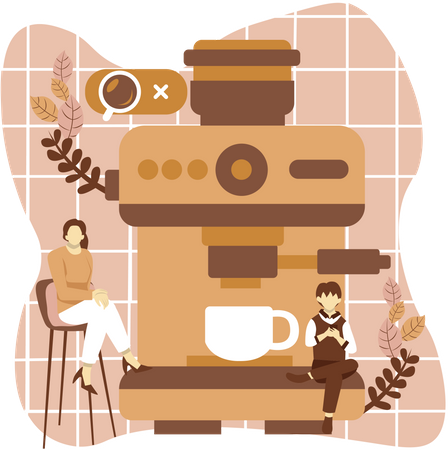 Máquina de café  Ilustração