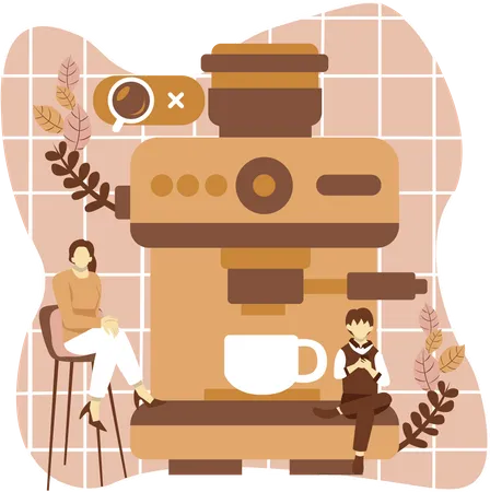 Máquina de café  Ilustração