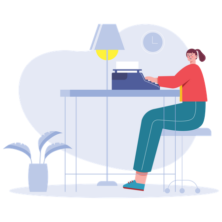 Máquina de escrever  Ilustração