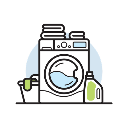 Máquina de lavar  Ilustração