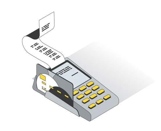 Máquina de passar pagamentos  Ilustração