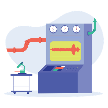 Máquina de laboratório  Ilustração