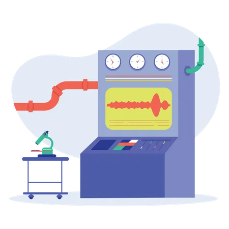 Máquina de laboratório  Ilustração