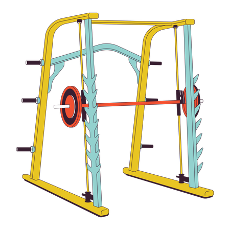 Maquina para entrenamiento con pesas  Ilustración