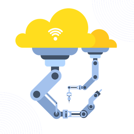 Maquinaria y equipamientos para la industria inteligente 4.0  Illustration