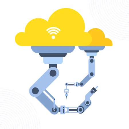 Maquinaria y equipamientos para la industria inteligente 4.0  Illustration