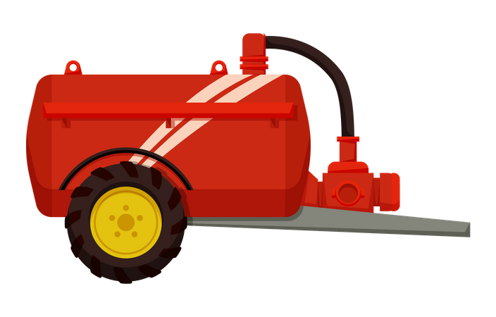 Maquinaria de tanque de lama  Ilustração