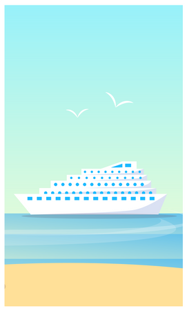 Mar e navio  Ilustração