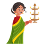 illustration for brass aarti lamp