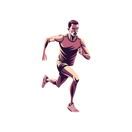 Course de marathon  Illustration