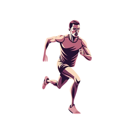 Course de marathon  Illustration