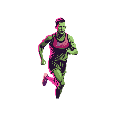 Marathon Player  Illustration