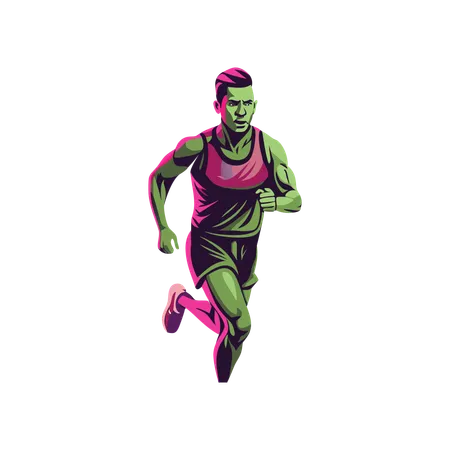 Marathon Player  Illustration