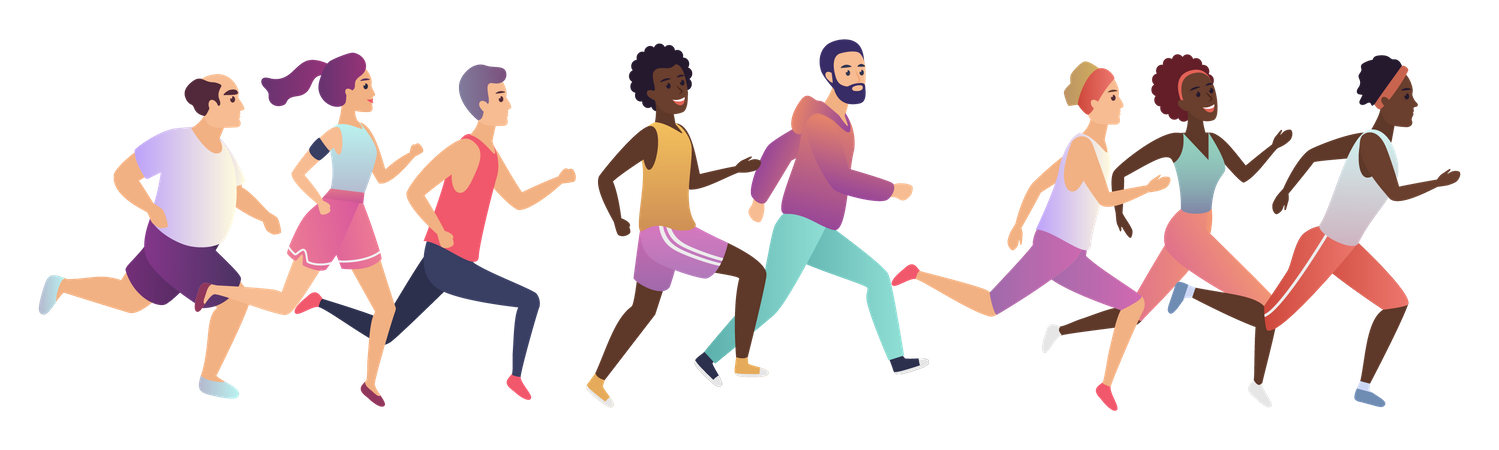 Marathon race  Illustration