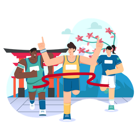 Marathon race  Illustration