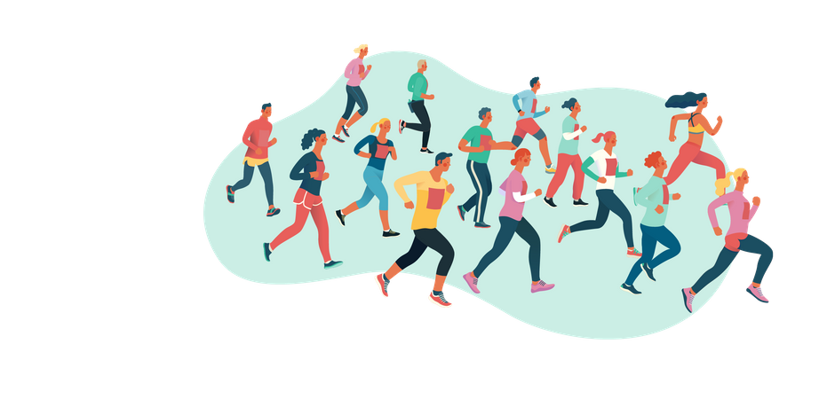 Marathon race  Illustration