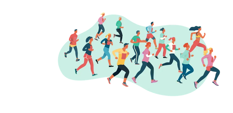 Marathon race  Illustration