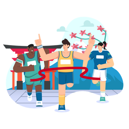 Marathon race  Illustration
