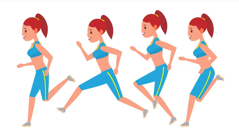 Marathon Road Race Runner  Illustration