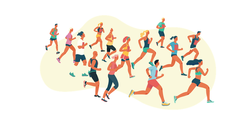 Marathon runner  Illustration
