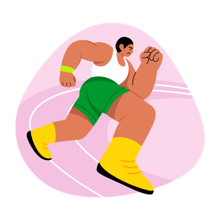 Marathon running  Illustration