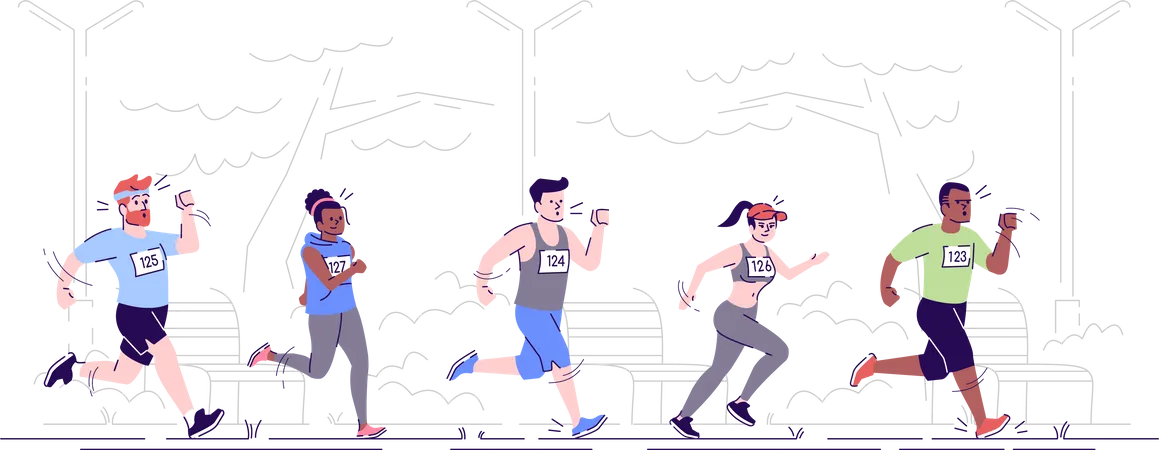 Marathonlauf  Illustration