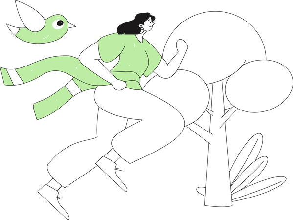 Sportlerin läuft Marathon und überquert die Ziellinie  Illustration
