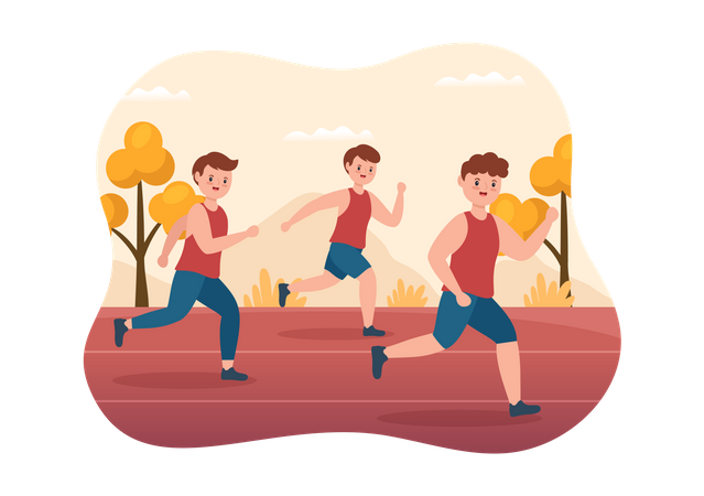 Corrida de maratona  Ilustração